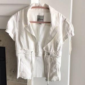 Guess White Linen Jacket, S size (like new)